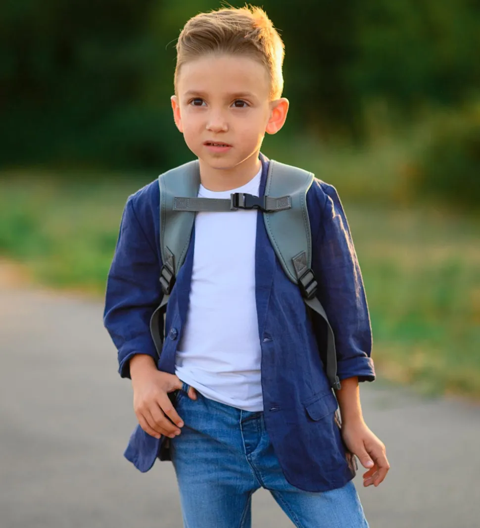 Crazy Safety Børnehavetaske - Shark - Grå