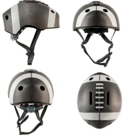 Crazy Safety Cykelhjelm m. Lys - Football - Sort