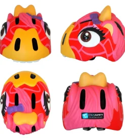 Crazy Safety Cykelhjelm m. Lys - Giraffe - Rød