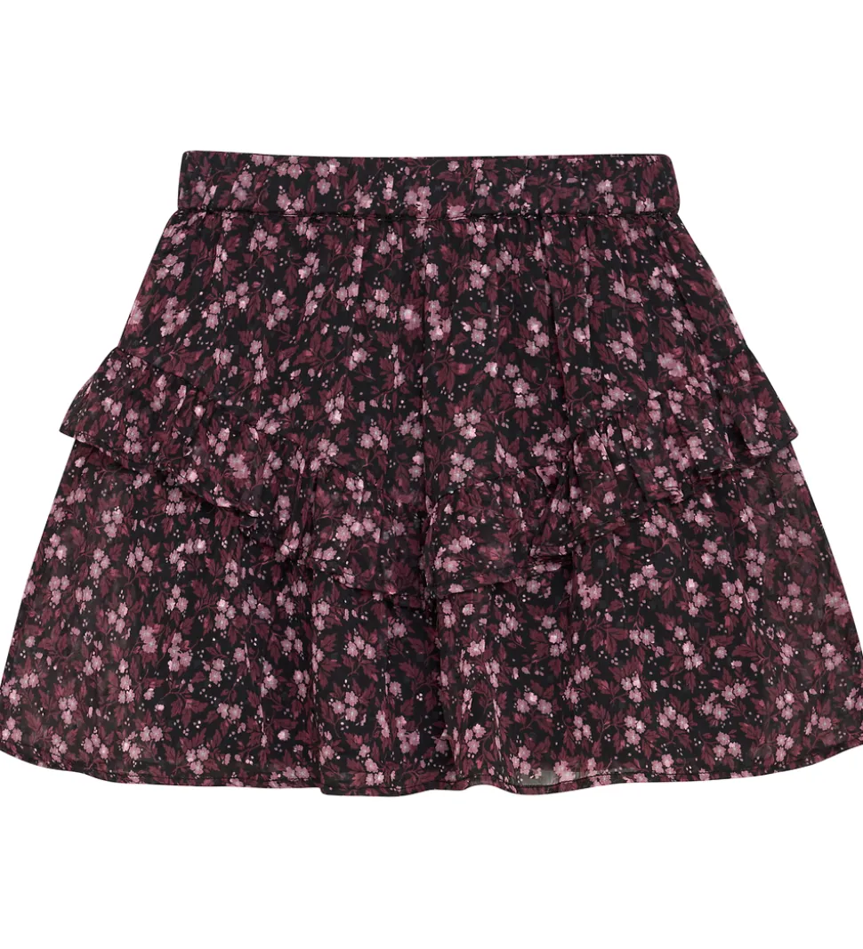 Creamie Nederdel - Flower Dobby - Sort