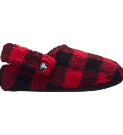 Crocs Hjemmesko - Classic Buff Check Cozzy Slipper - Varsity Red