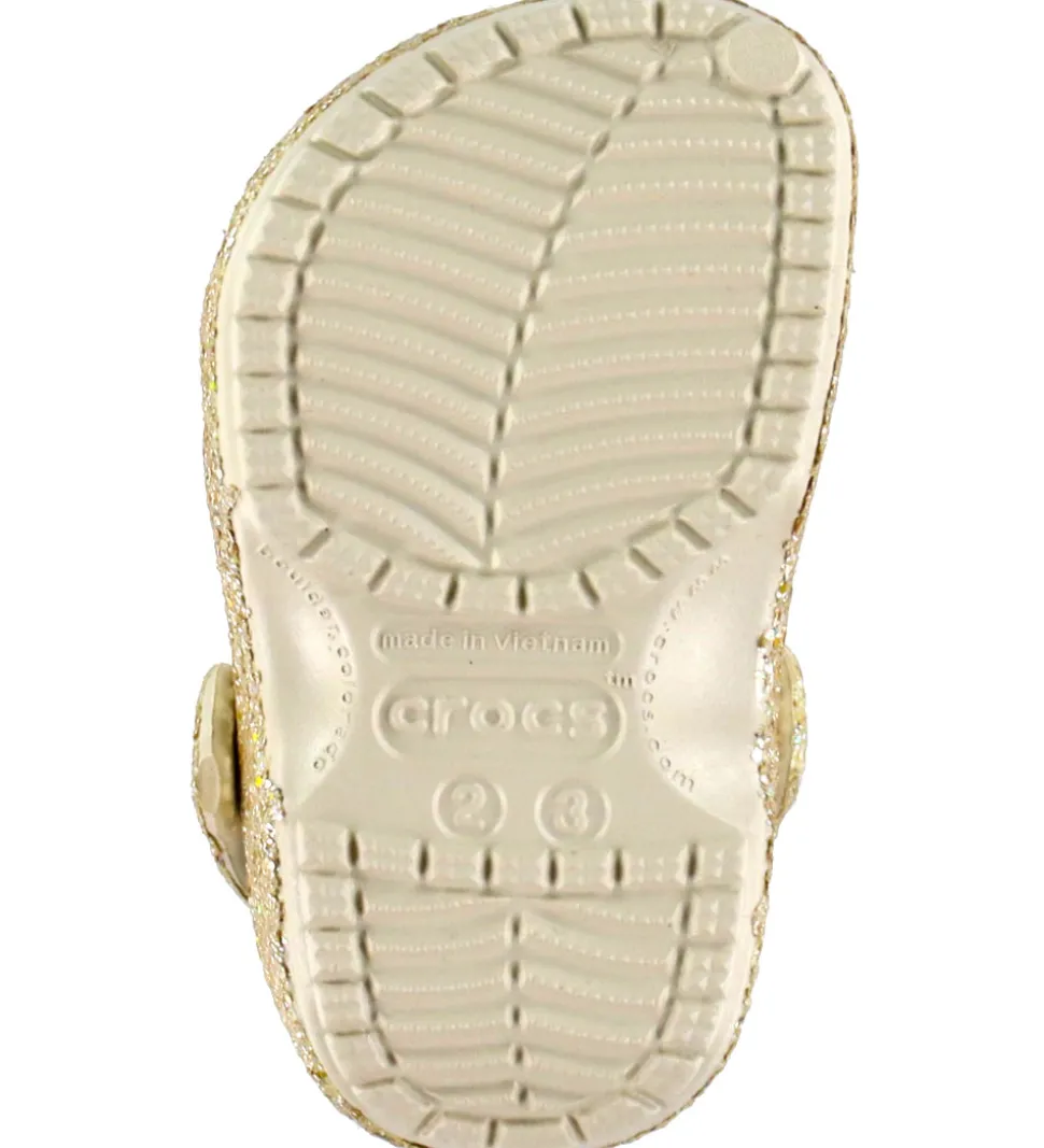 Crocs Sandaler - Littles Chunky Glitter - Sandstone