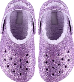 Crocs Sandaler m. For - Classic Lined Chunky Glitter - Purple Mo