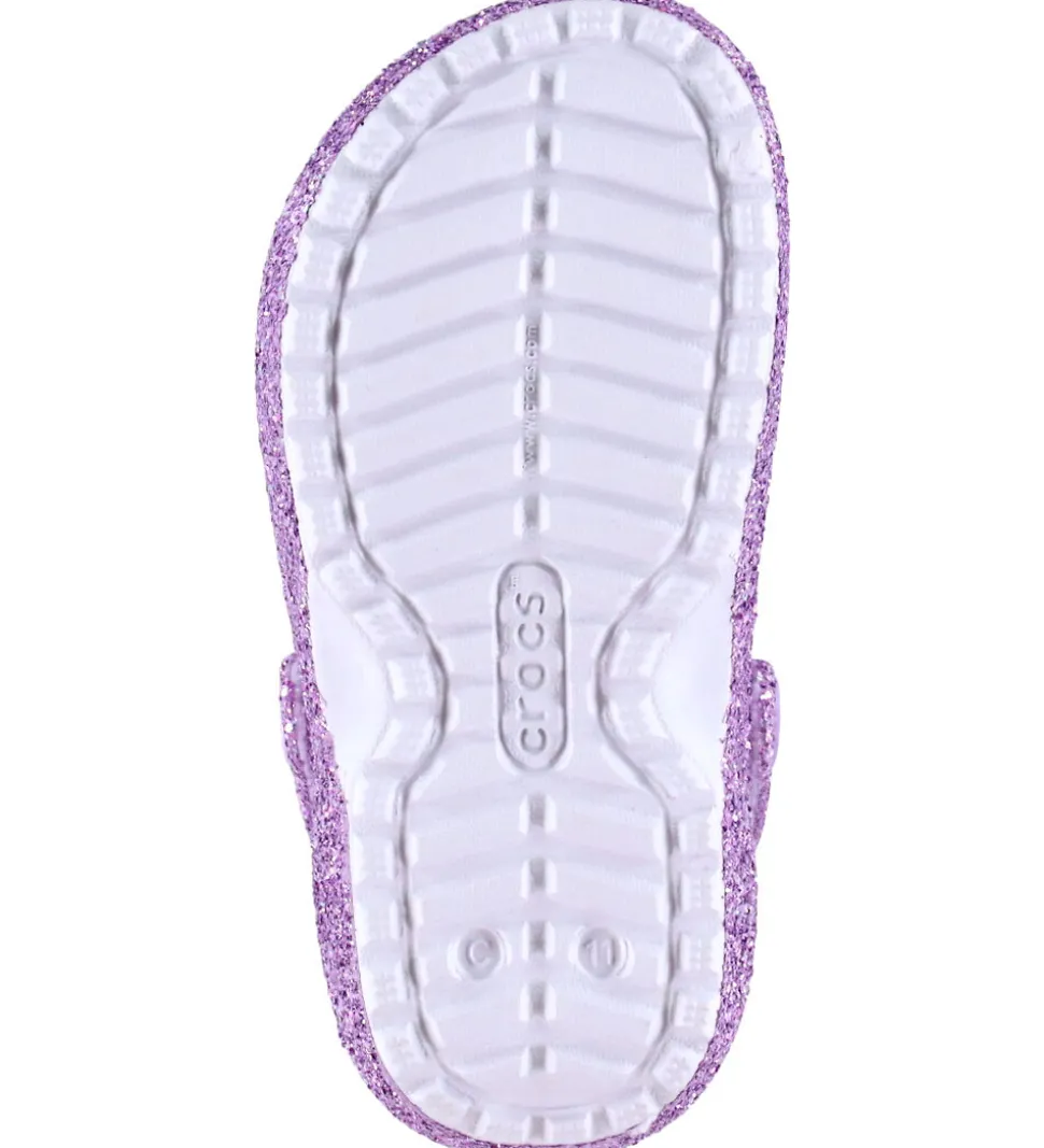 Crocs Sandaler m. For - Classic Lined Chunky Glitter - Purple Mo