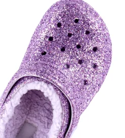 Crocs Sandaler m. For - Classic Lined Chunky Glitter - Purple Mo