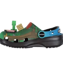 Crocs Sandaler m. Lys - Classic Clog K - Blå/Sort m. Minecraft