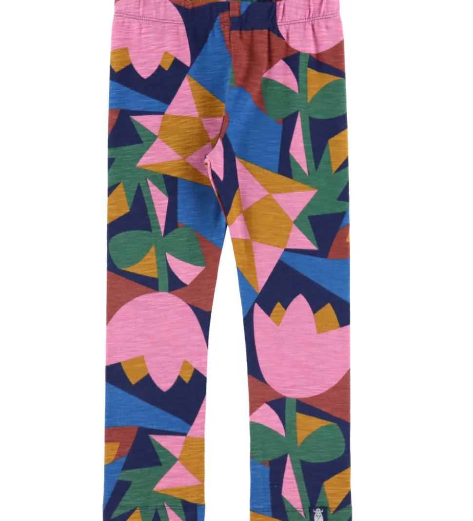 Danefæ Leggings - Bomuld/Viskose - Danecheer - Rose Geofleur