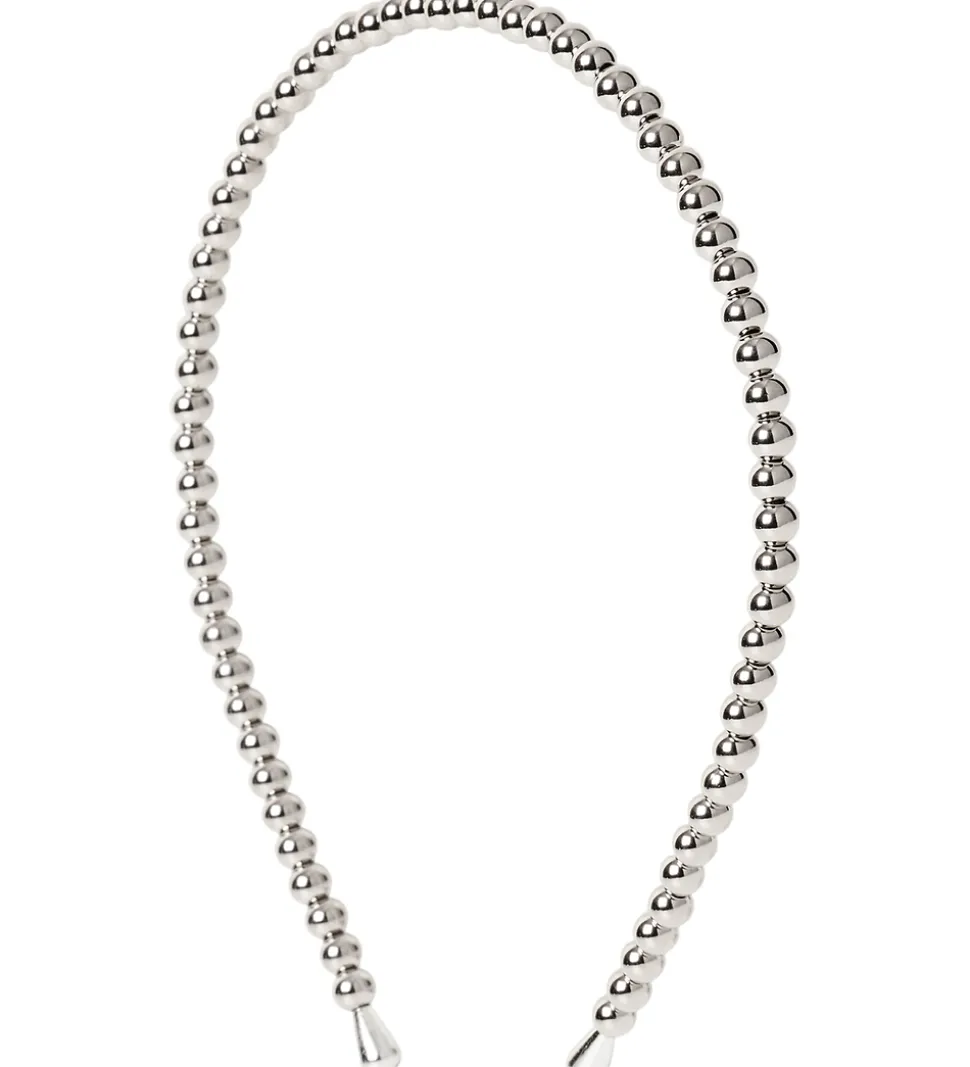 DAY ET Hårbøjle - Beaded Chrome Slim Hair - Silver