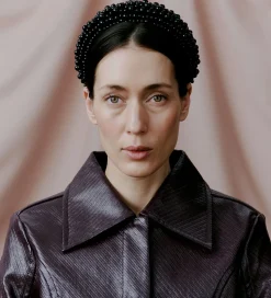 DAY ET Hårbøjle - Pearly Velvet Hair Band - Sort