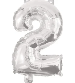 Decorata Party Foileballon - 85 cm - No 2 - Sølv