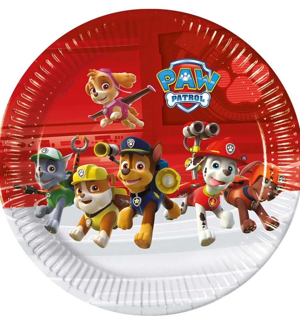 Decorata Party Paptallerkner - 8-pak - 23 cm - Paw Patrol Ready