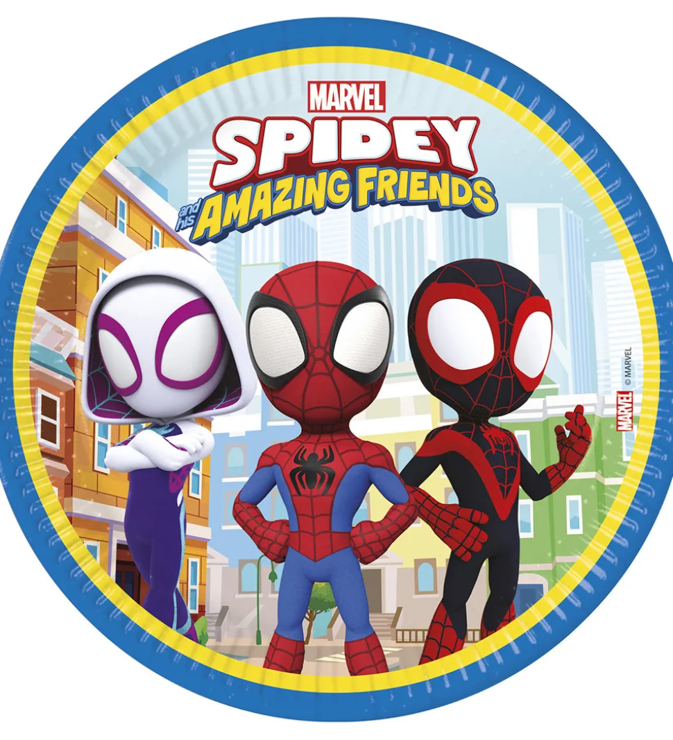 Decorata Party Paptallerkner - 8-pak - 23 cm - Spidey & His Amaz