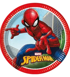 Decorata Party Paptallerkner - 8-pak - 23 cm - Spider-Man Crime