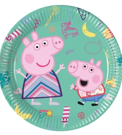 Decorata Party Paptallerkner - 8-pak - 19,5 cm - Peppa Pig Messy