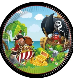 Decorata Party Paptallerkner - 8-pak - 23 cm - Island Pirates