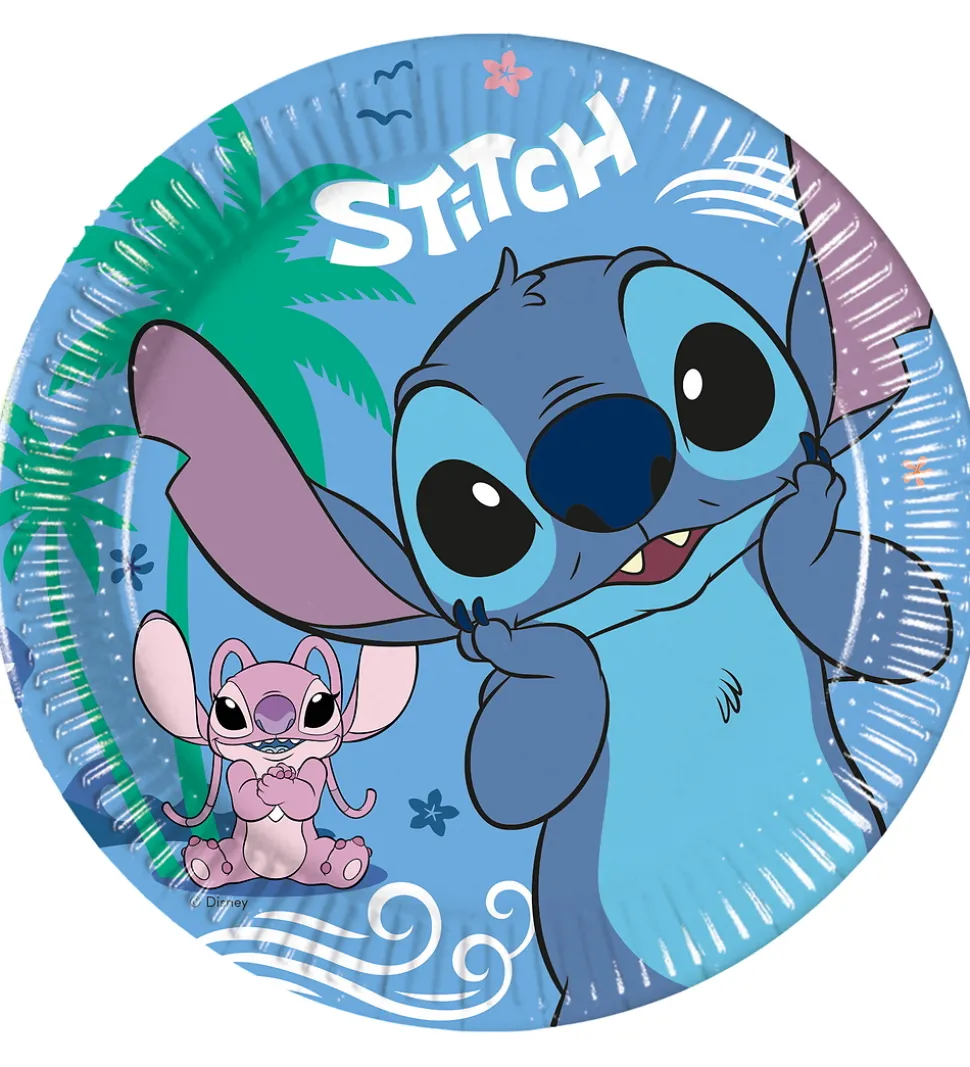 Decorata Party Paptallerkner - 8-pak - 19,5 cm - Stitch & Angel