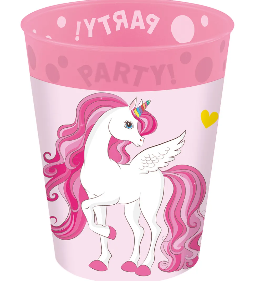 Decorata Party Plastikkopper - 4-pak - 250 ml - Unicorn Rainbow