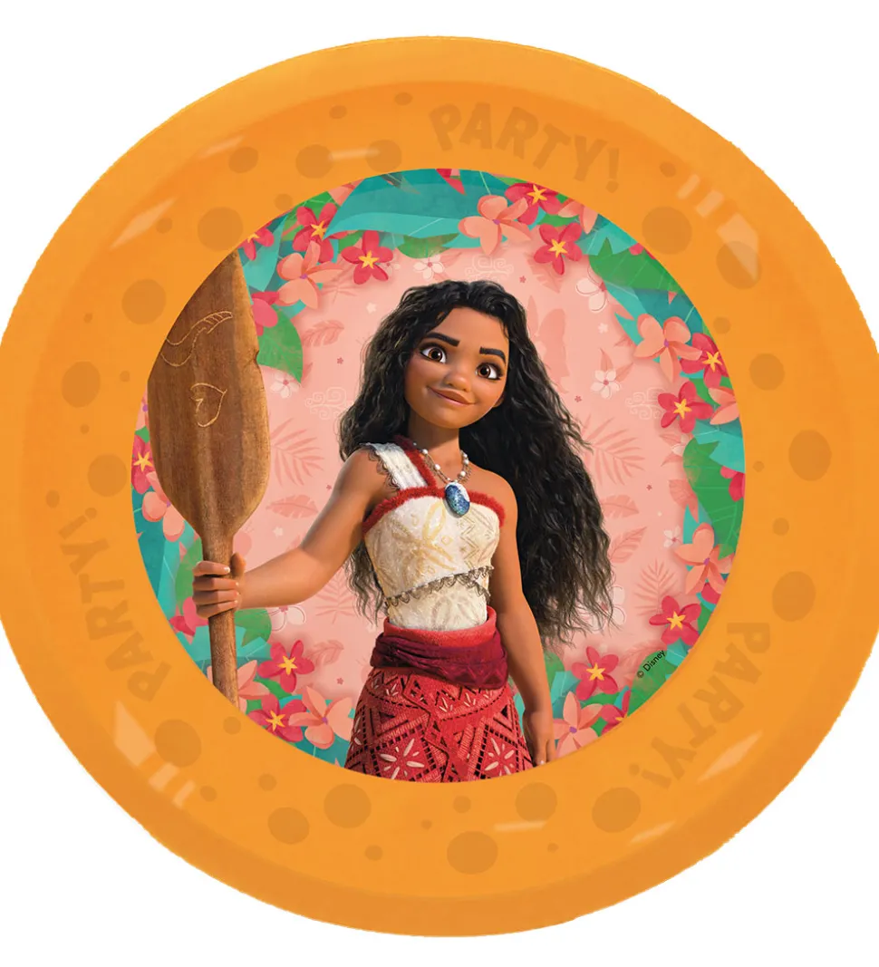 Decorata Party Plastiktallerkner - 4-pak - 21cm - Moana II