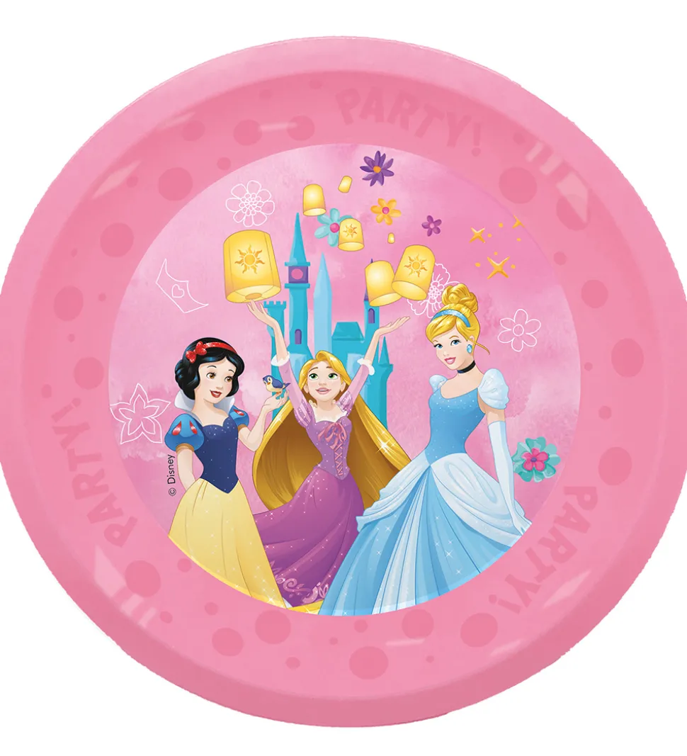 Decorata Party Plastiktallerkner - 4-pak - 21 cm - Princess Live