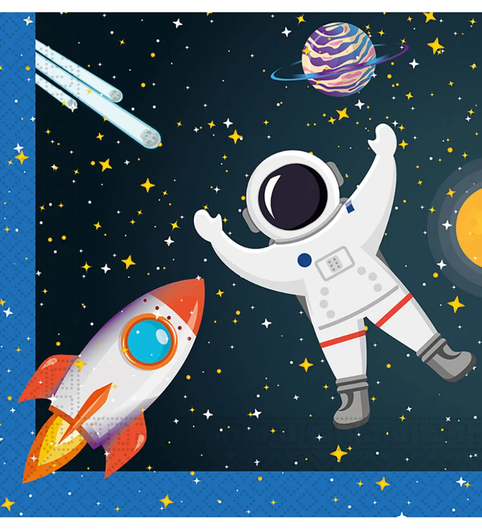 Decorata Party Servietter - 20-pak - 33x33 cm - Rocket Space