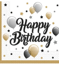 Decorata Party Servietter - 20-pak - 33x33 cm - Milestone Happy