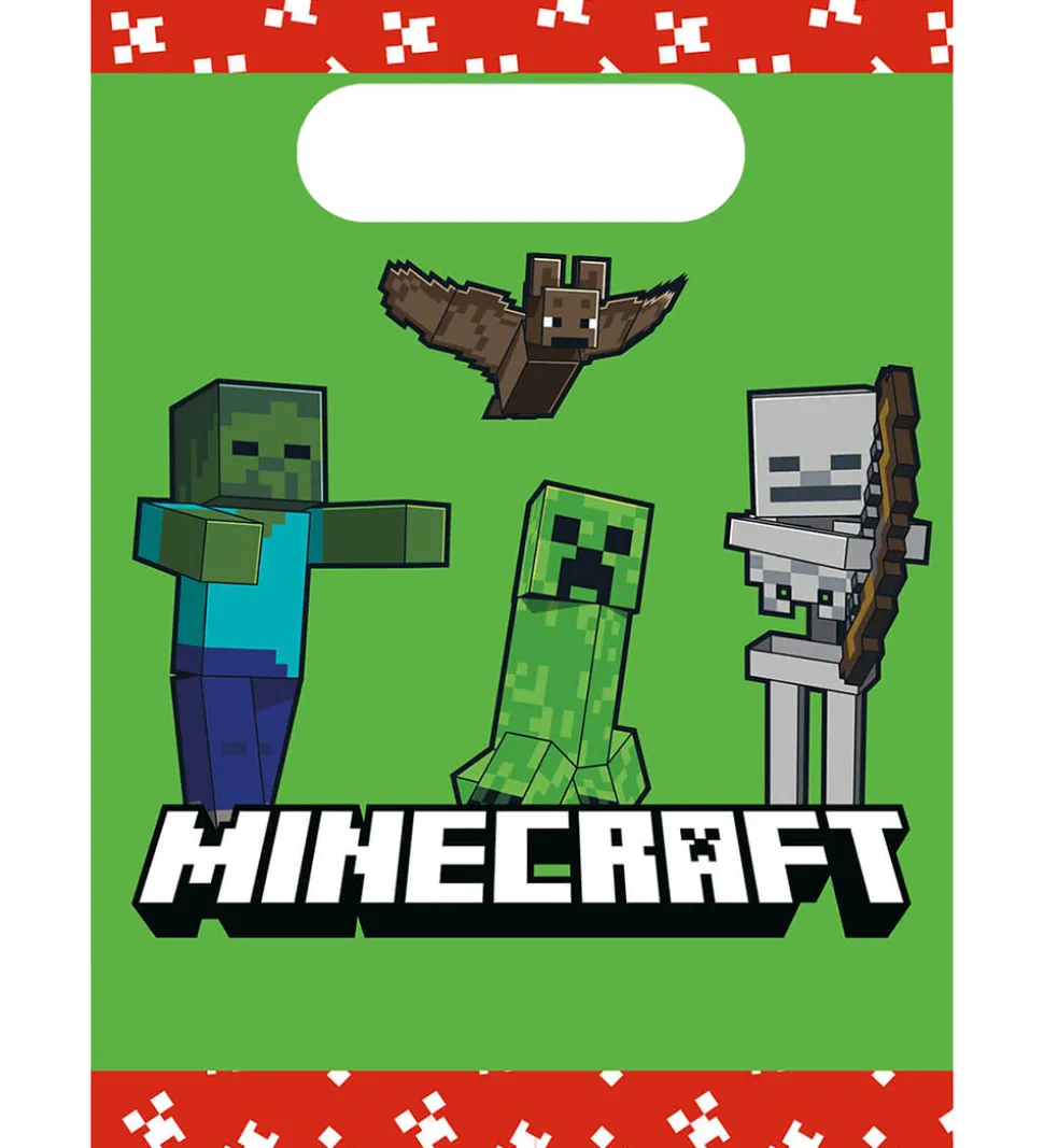 Decorata Party Slikpose - 4-pak - Minecraft