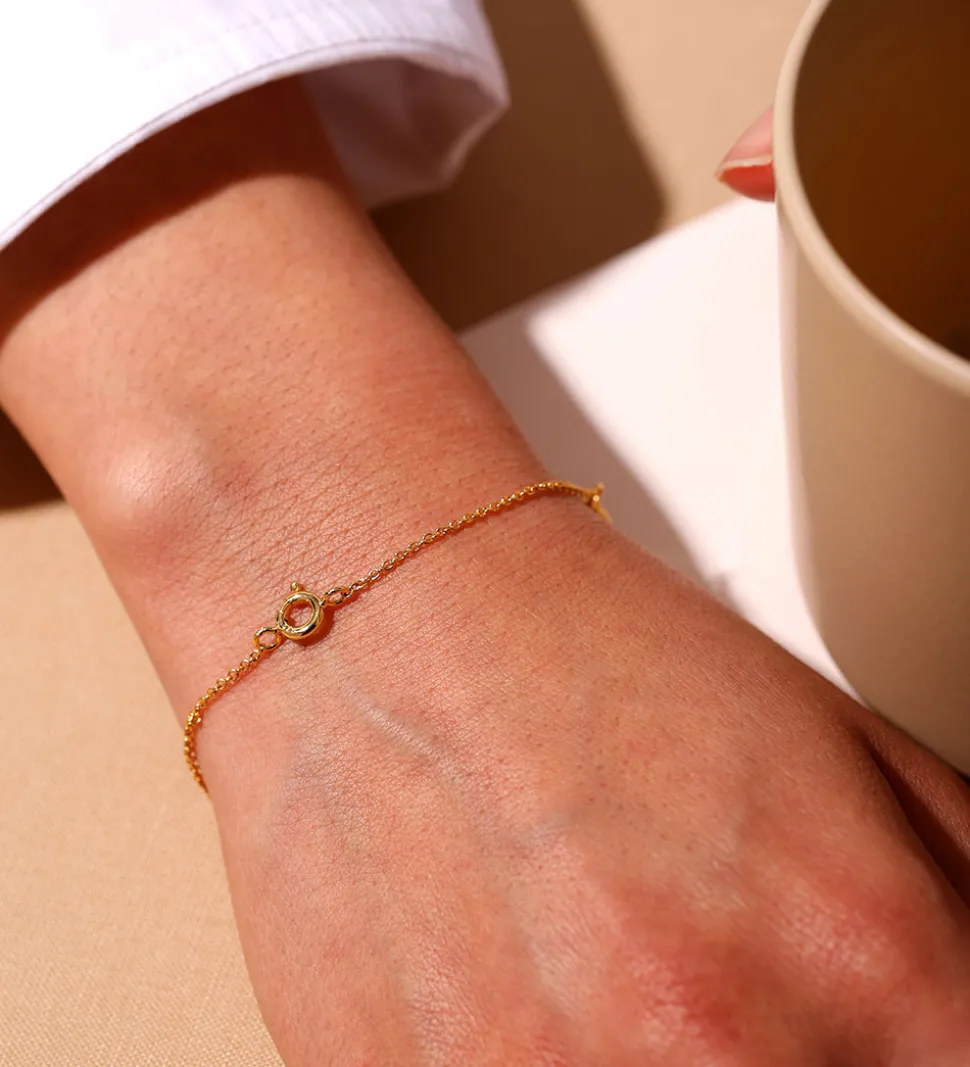 Design Letters Armbånd - Ruth Anchor Charm Lock - 18k Guldbelagt