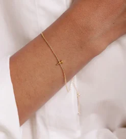 Design Letters Armbånd - T - 18K Guldbelagt