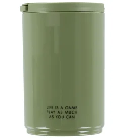 Design Letters Kop m. Sugerør - Travel - 330 ml - Grøn