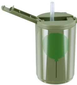 Design Letters Kop m. Sugerør - Travel - 330 ml - Grøn