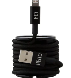 Design Letters Opladerkabel - iPhone - USB-A/Lightning - Sort