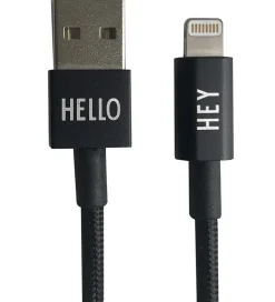 Design Letters Opladerkabel - iPhone - USB-A/Lightning - Sort