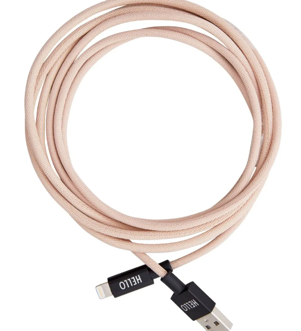 Design Letters Opladerkabel - iPhone - USB-A/Lightning - Rosa