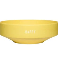 Design Letters Skål - Large - Favorite - Happy - Gul
