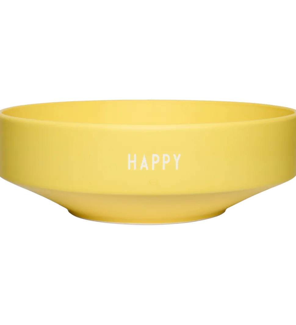 Design Letters Skål - Large - Favorite - Happy - Gul
