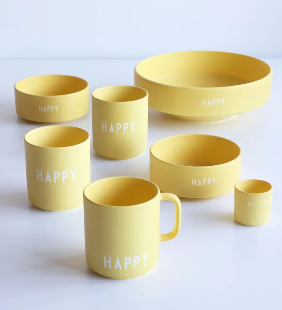 Design Letters Skål - Large - Favorite - Happy - Gul