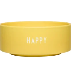 Design Letters Skål - Snack - Happy - Gul