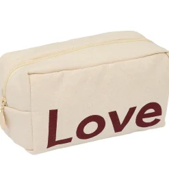 Design Letters Toilettaske - Love - Natur/Syrrah Burgundy