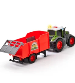 Dickie Toys Traktor m. Trailer - Fendt Farm Trailer - Lys/Lyd