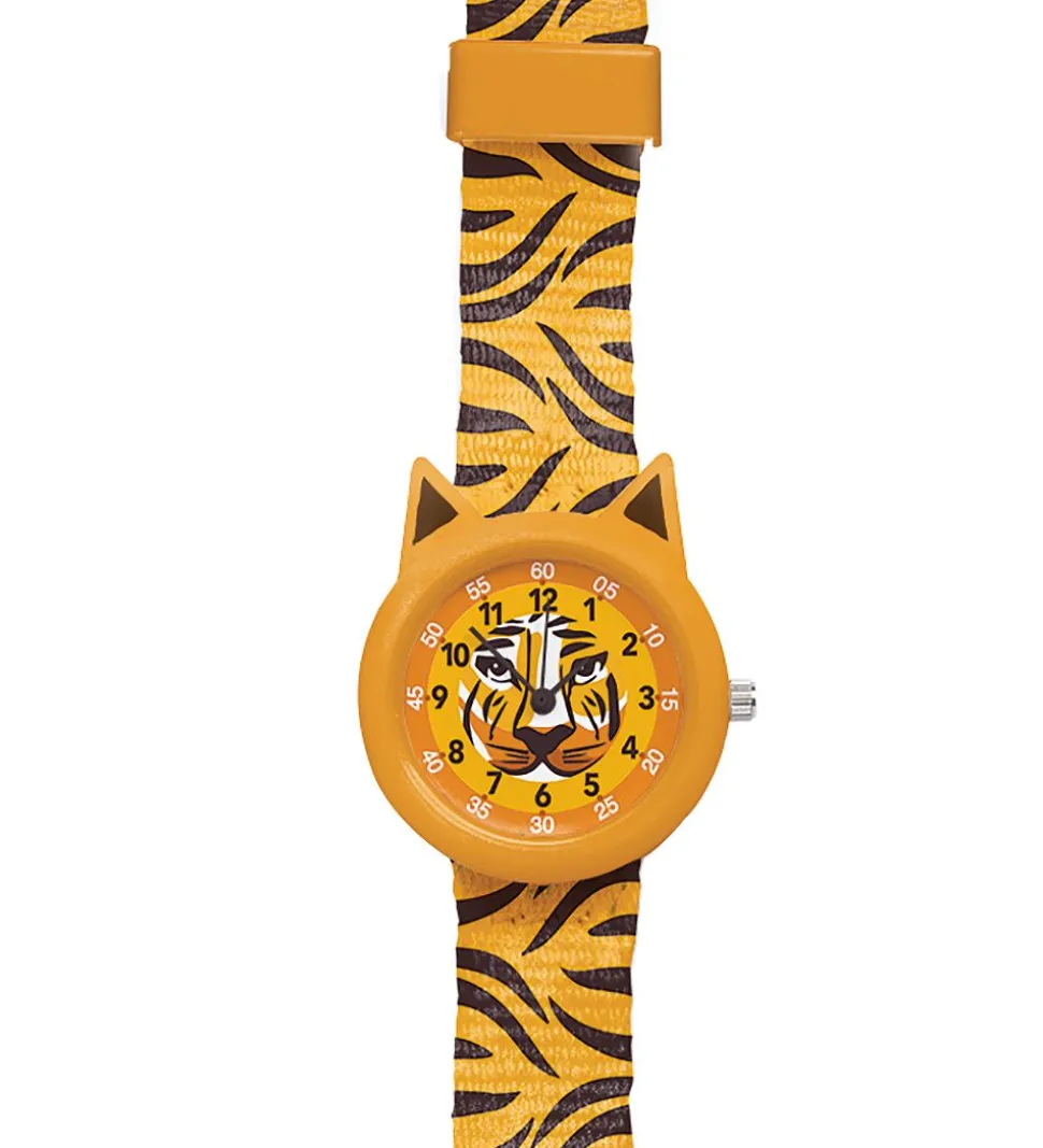 Djeco Armbåndsur - Orange m. Tiger