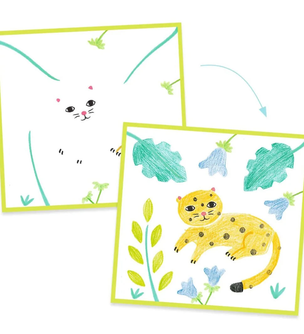 Djeco Farvesæt - 3 Skabeloner