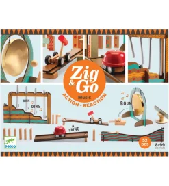 Djeco Kuglebane - Træ - Zig & Go - 52 dele - Music