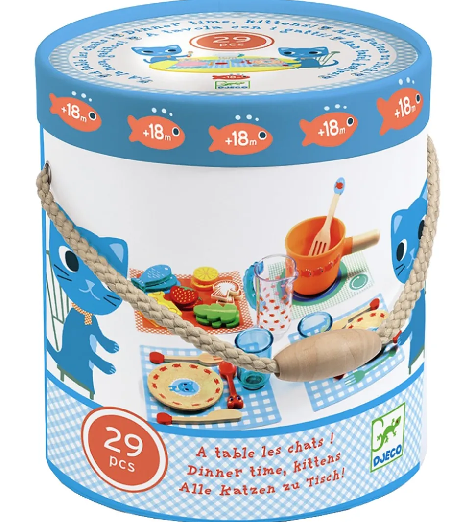 Djeco Legemad - 29 Dele - Spisetid, Katte!