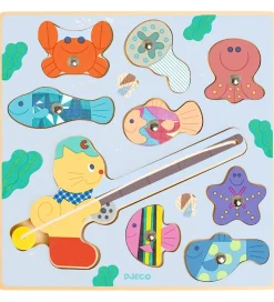 Djeco Magnetlegetøj - Puzz & Fish Bariolo - 9 Brikker