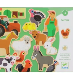 Djeco Magnetspil - 24 Brikker - Farmix