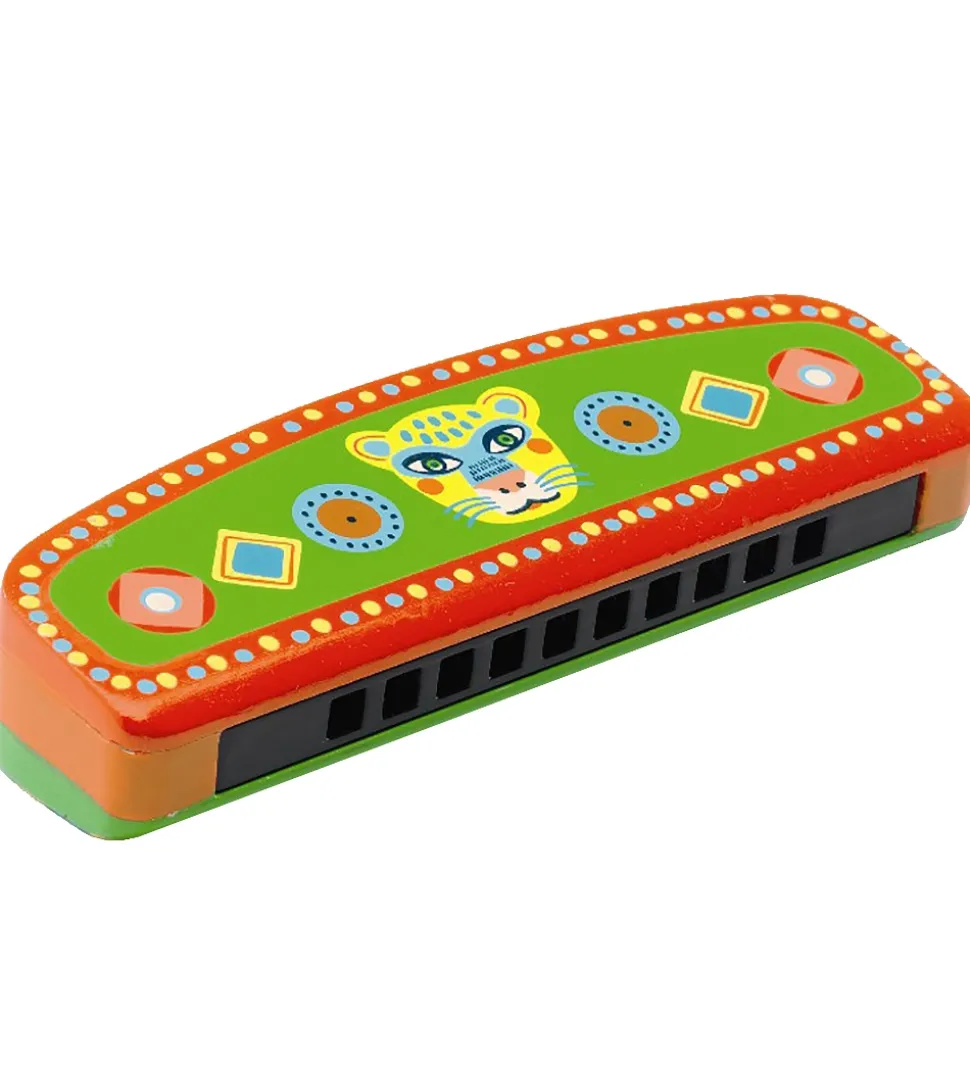 Djeco Mundharmonika - Træ - Multifarvet