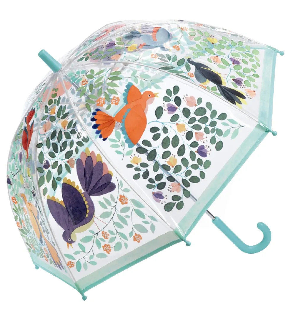 Djeco Paraply til Børn - Blomster & Fugle