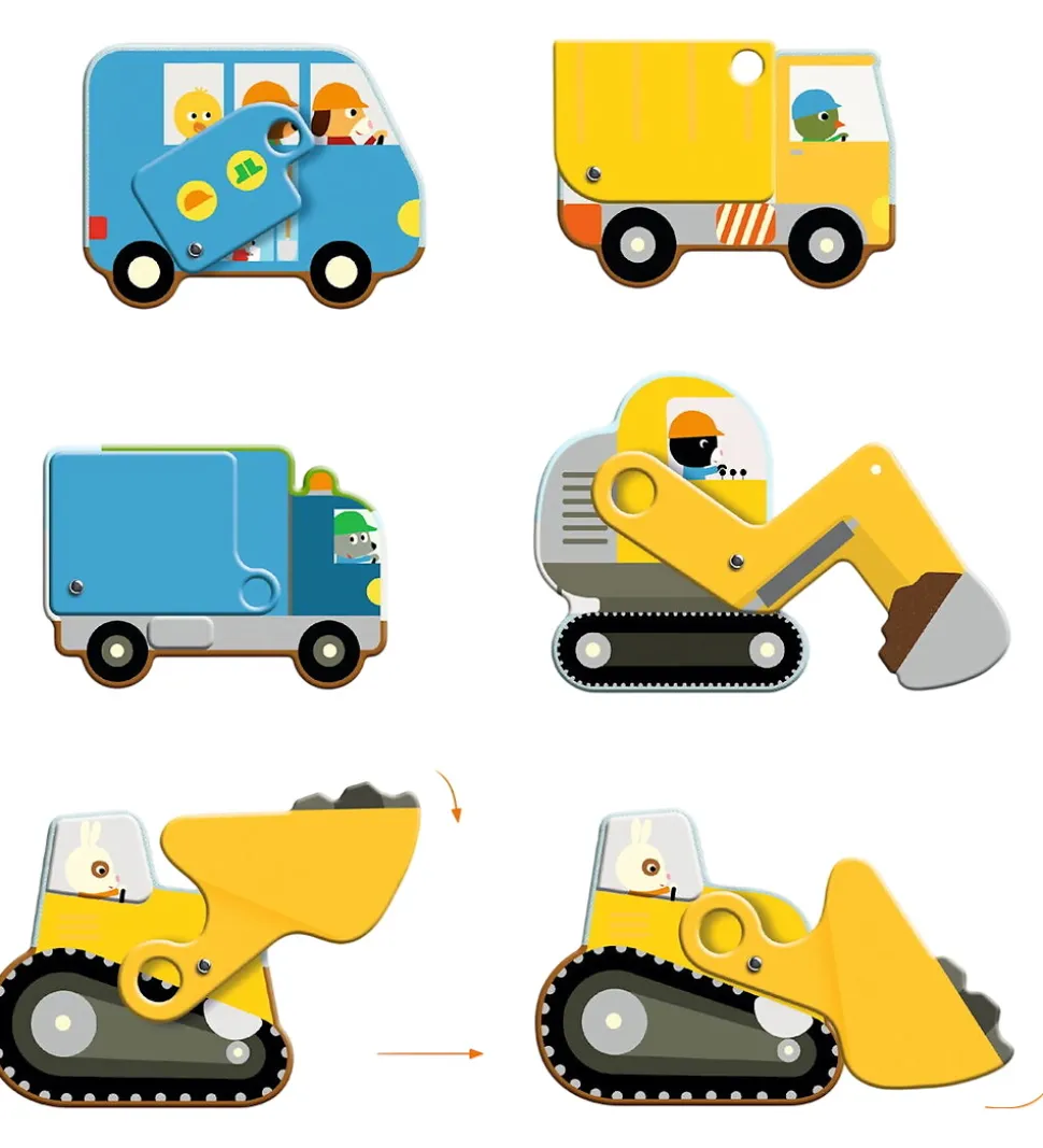 Djeco Puslespil - 17 Brikker - Byggeplads