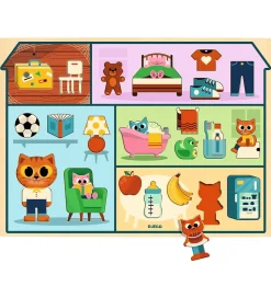 Djeco Puslespil - Puzzlo House - 22 Brikker