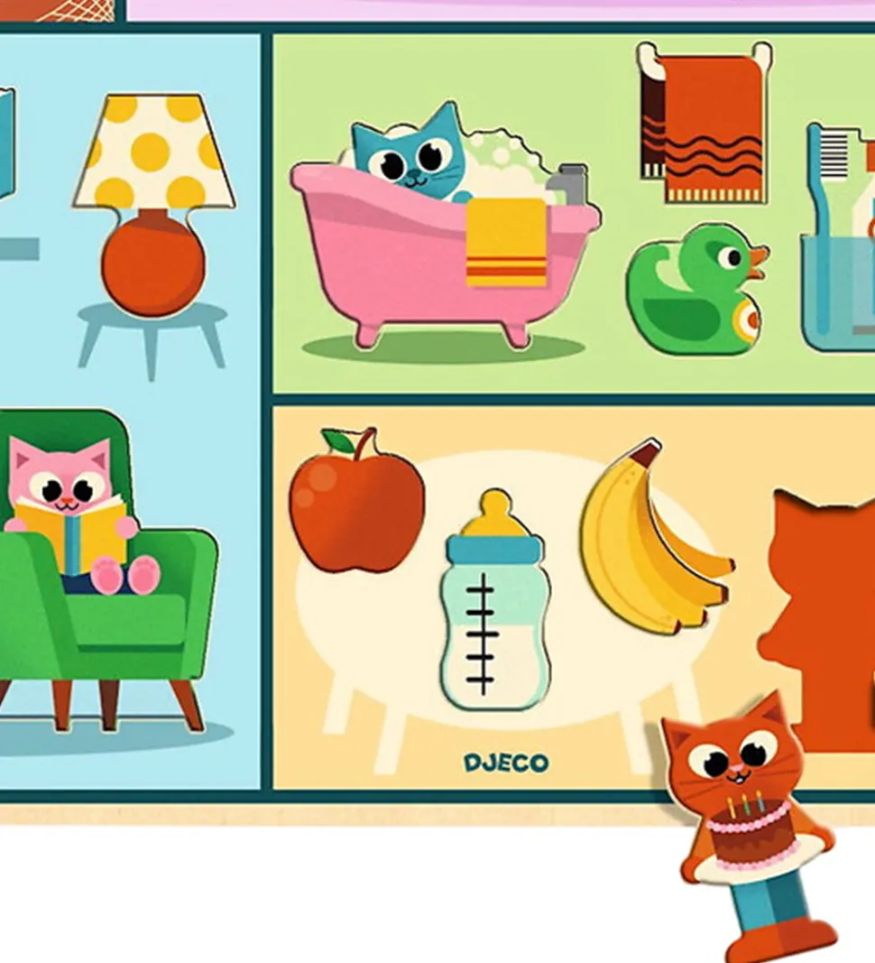 Djeco Puslespil - Puzzlo House - 22 Brikker